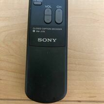 ソニー　SONY クローズドキャプションデコーダー　SAU-450CC用リモコン　RM-J176_画像4