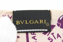 ブルガリ スカーフ セルペンティ ピンク シルク100% 新品 未使用 レディース リボンスカーフ タイスカーフ BVLGARI_画像4