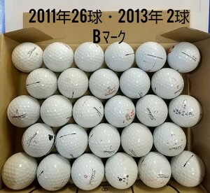 ②ﾛｽﾄﾎﾞｰﾙ タイトリスト PRO V1x 2011年 26球+ｵﾏｹ2球