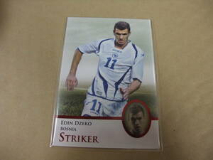 Futera UNIQUE 2013 P073 エディン・ジェコ EDIN DZEKO 240枚限定 赤パラレル STRIKER カード サッカー ボスニア