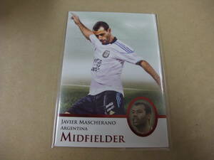 Futera UNIQUE 2013 P046 ハビエル・マスチェラーノ JAVIER MASCHERANO 赤パラレル MIDFIELDER カード サッカー アルゼンチン