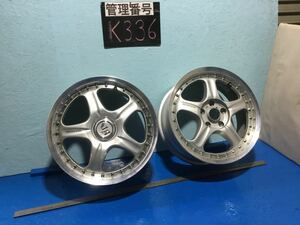 〈K336〉ホイール2本　VOLK RACING 17インチ7J オフセット+45 PCD5H114.3 ハブ73mm ボルト穴13mm 1本キャップ無