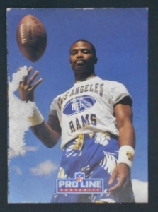 カード　NFL　PRO LINE　1991年　14　ウィリー・アンダーソン　ラムズ　WILLIE ANDERSON　RAMS