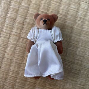 ku. bear bear doll wedding u Eddie ng bride Showa Retro Brown 