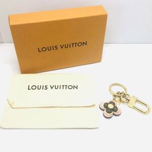 美品 ルイヴィトン LOUIS VUITTON ポルトクレ ブルーミング フラワー キーリング M63085 チャーム キーホルダー