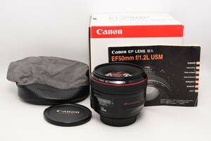 ★取説・元箱付の極上品★　キャノン　Canon 単焦点標準レンズ EF50mm F1.2L USM フルサイズ対応