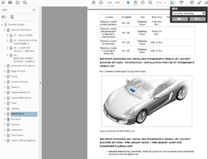  Porsche Boxster Cayman 981(2012-2016) Work shop & wiring diagram service book 