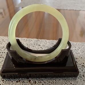 A-0126 翡翠 天然石 岫玉 パワーストーン バングル 56cm