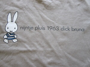 *USED* rare! Dick * bruna Miffy T-shirt 50years With miffy Miffy T-shirt 130-S( child from adult till )