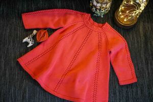  red ...* baby clothes / Kids clothes / child clothes [ cotton ] knitted One-piece * red / red * cute *90cm