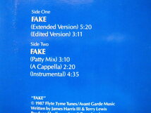 Alexander O'Neal / Fake(Extended Version)5:20/ (Edit)3:11 / (Patty Mix)3:10 / (Acapella)2:20 / (Instrumental)4:35 / 1987_画像3