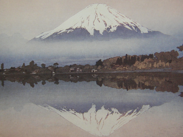 Hiroshi Yoshida, [Lac Yamanaka], Livre d'art rare, Livré avec un nouveau cadre de haute qualité, État : Magnifique, livraison gratuite, Peinture, Peinture à l'huile, Nature, Peinture de paysage