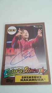 WWE Shinsuke Nakamura AUTO Topps 2017 Heritage! ON CARD AUTOGRAPH / 99 sheets limitation middle . genuine . direct paper . autograph autograph New Japan Professional Wrestling WWE official recognition 
