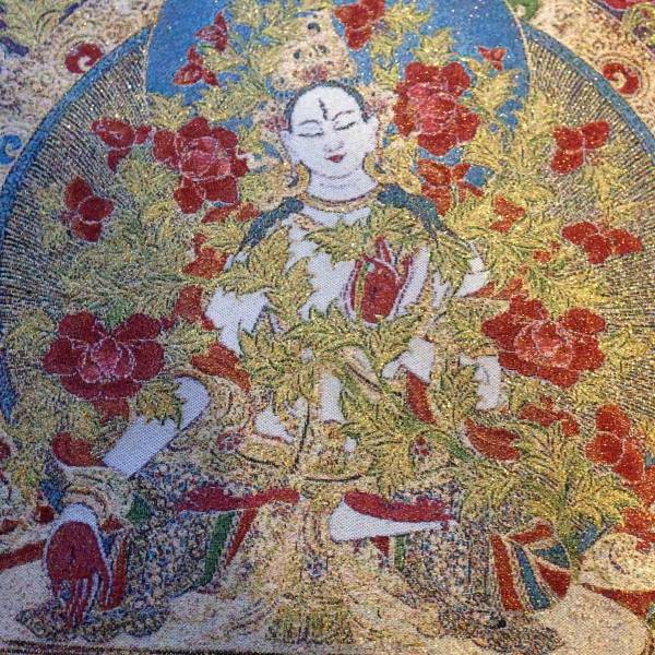 Swastika Fabric Female Deity Tara Bodhisattva 60cm Search; Tibetan Esoteric Buddhism Buddhist Painting Yoga Mantra Buddhist Art ①5 2, painting, Japanese painting, person, Bodhisattva