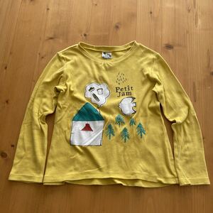 プチジャム petit jam 小鳥とお家の長袖Tシャツ☆130