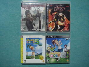 PS3 TOMB RAIDER ・ NINJYA GAIDEN Σ ・ みんなのGOLF５・みんなのGOLF ６　セット