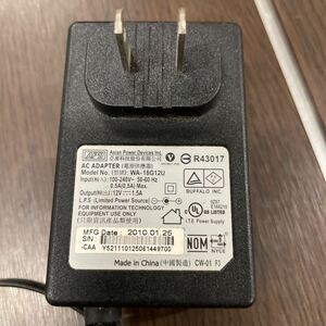 TK4890 Buffalo AC adapter WA-18G12U 12V 1.5A electrification verification settled postage 520 jpy 