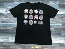 〈送料280円〉EVA MICRO MACRO メンズ SDキャラクター 半袖Tシャツ 大きいサイズ LL 黒_画像1