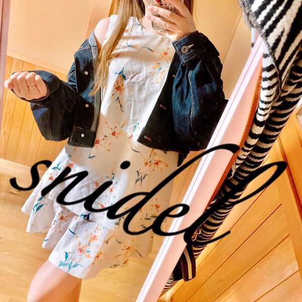 snidel☆バッククロス☆花柄ワンピ( )