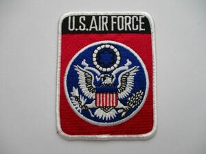 【送料無料】アメリカ空軍U.S. AIR FORCEパッチ刺繍ワッペン/UNITED STATES AIR FORCE四角patchesエンブレムEMBLEM米空軍USAF米軍BロゴM50