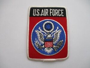 【送料無料】アメリカ空軍U.S. AIR FORCEパッチ刺繍ワッペン/UNITED STATES AIR FORCE四角patchesエンブレムEMBLEM米空軍USAF米軍ロゴ M50