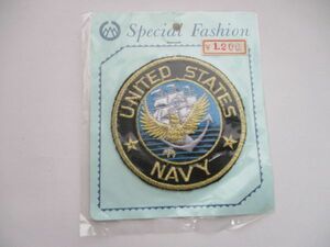 【送料無料】アメリカ海軍UNITED STATES NAVYパッチ刺繍ワッペン/帆船ネイビーNAVY米海軍USN米軍USミリタリー M51