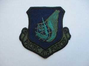 【送料無料・中古】アメリカ空軍PACIFIC AIR FORCES太平洋空軍パッチ刺繍ワッペン/PACAFエアフォースAIR FORCE米空軍USAF米軍OD M52