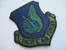 【送料無料】アメリカ空軍PACIFIC AIR FORCES太平洋空軍パッチ刺繍ワッペン/PACAFエアフォースAIR FORCE米空軍USAF米軍ODミリタリーA M52_画像2