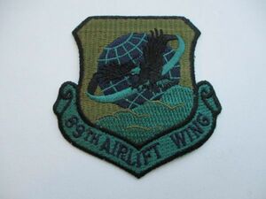 【送料無料】アメリカ空軍89TH AIRLIFT WING第89空輸航空団パッチ刺繍ワッペン/エアフォースAIR FORCE米空軍USAF米軍USミリタリー M52