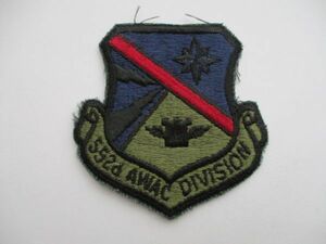 【送料無料】アメリカ空軍552ｄ AWAC DIVISIONエアコントロールウィング 空中管制機パッチ刺繍ワッペン/Air Control Wing米空軍USAF C M52