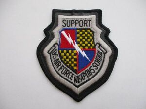 【送料無料】アメリカ空軍兵器学校US AIR FORCE WEAPONS SCHOOLパッチSUPPORT刺繍ワッペン/エアフォースAIR FORCE米空軍USAF米軍US M54