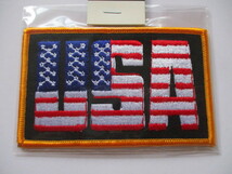 【送料無料】アメリカUSA星条旗 パッチ刺繍ワッペン/国旗FLAG PATCH米軍patchesフラッグBミリタリーARMY徽章アーミー装備サバゲー M56_画像2