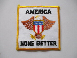 【送料無料】アメリカAMERICA NONE BETTERパッチ刺繍ワッペン/国旗イーグル星条旗PATCH米軍patchesフラッグUSA白頭鷲ARMYバイカー M56