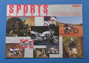 ヤマハ　スポーツ　ラインナップ　YAMAHA　SPORTS LINEUP　1994年3月　カタログ　XJR1200 FJ1200A VMAX TDM850 YZF750【Y1990-10】