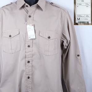 《郵送無料》■Ijinko◆新品☆Uniqloユニクロブロードコールアップシャツ(長袖) M サイズ