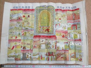 b★　明治期 印刷物　信州善光寺如来 三国伝来記図絵　明治45年発行　金華堂　 長野県　/b12