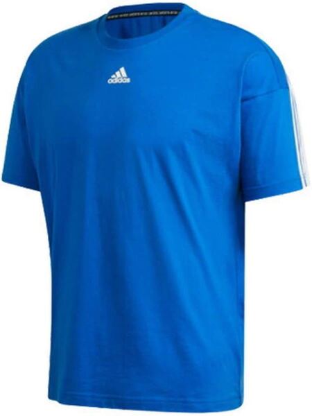 アディダス メンズ 3ストライプス Tシャツ ブルーM 定価3839円 FL3914