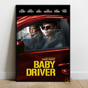  C1941 ベイビー・ドライバー Baby Driver キャンバスアートポスター 50×70cm イラスト インテリア 雑貨 海外製 枠なし A