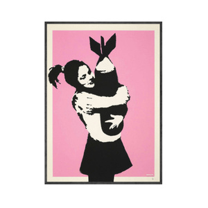 【最安保証】C1323 BANKSY　バンクシー　キャンバスアートポスター ストリートアート ポップアート　50×70cm インテリア 海外製 枠なし A