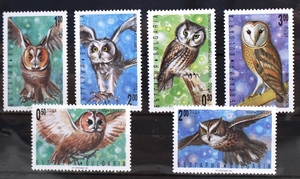 海外切手　ブルガリア共和国　鳥切手　フクロウ　１９９２年　　F.2