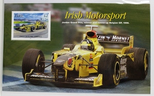 海外切手　自動車切手　アイルランド　ジョーダンF1　デーモン・ヒル　２００１年　　F.1