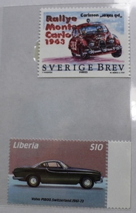 海外切手　自動車切手　スウェーデン車　２種類詰め合わせ　　F.1