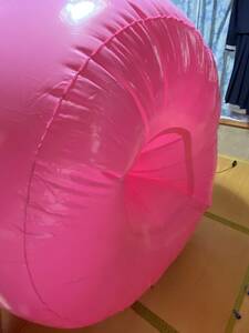 ふわふわ工房　巨大ワーム型エアーバッグ(ピンク色) ダブルレイヤード