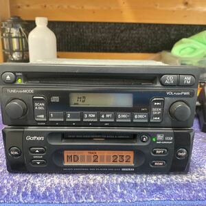  Honda оригинальный Gathers 1DIN×2 CD/MD плеер P/N39100-S2K-J010-M1.MODEL NO.PH-4073L-B