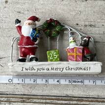 クリスマス サンタクロース オブジェ リース　インテリア 雑貨 置物　ネコ 【2022HW3】_画像9