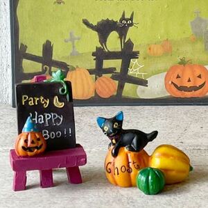  Halloween Hello wing objet d'art interior miscellaneous goods ornament plate set cat cat board 