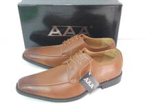 18 新品 訳有 AAA+ 48EEE（29.0） ビジネスシューズ LBR ライトブラウン 紳士靴 大きいサイズ メンズ_画像1