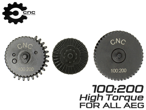 CNC Production 100:200 スチールCNC ヘリカルギアセット