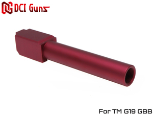 DCI-GBOB-002R　DCI Guns 11ｍｍ正ネジ メタルアウターバレル レッド TM G19 Gen.3/Gen.4