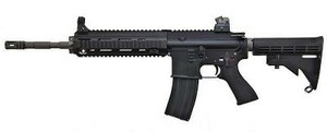 HK416DBlack　WE ガスブローバックライフル HK416D BLACK 無刻印モデル